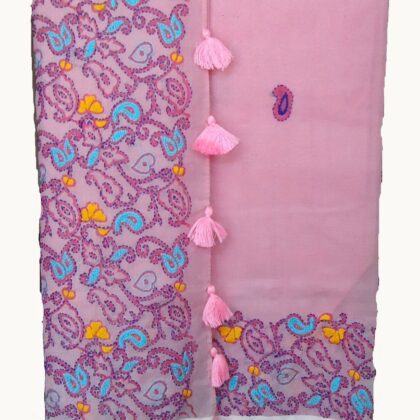 Half silk (Handicraft )saree